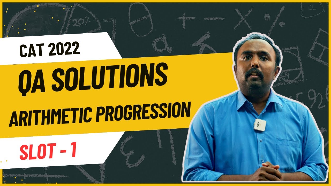 CAT 2022 Slot 1 | Arithmetic Progression | 2IIM CAT Tamil Prep | - YouTube