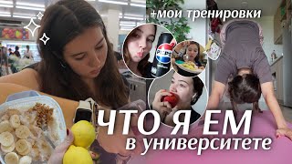 картинка: ЧТО Я ЕМ В УНИВЕРСИТЕТЕ *в Таиланде*🇹🇭🍜 мой холодильник, покупки и тренировки | what I eat in a day