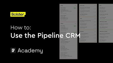 How to use the Bolster Pipeline CRM tool - All-in-One Construction Software