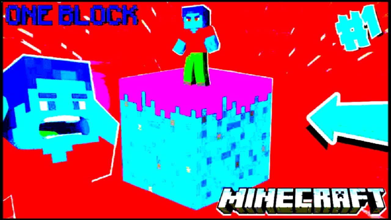 playing Minecraft one block part 1 - YouTube