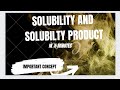 Solubility and solubility product | ionic equilibrium #jee #iit #jeemains #equilibrium