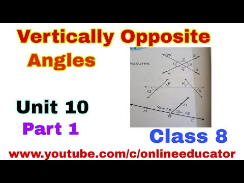 Vertically Opposite Angles| Demonstrative geometry | Class 8 math