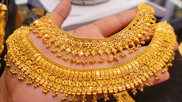 সোনার ১ ভরি হতে ঝরোয়া নেকলেস তিশা জুয়েলার্স/gold necklace