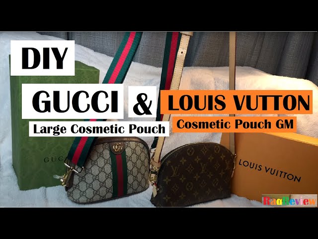 Louis Vuitton GM & GUCCI Cosmetic Pouch HAUL 4- Unboxing, DIY