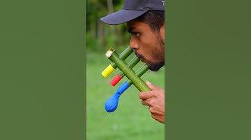 Gorgeous Colours Balloons with Bamboo Slingshots #ideas #bamboo #craft