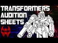 The Original Transformers Audition Sheets Now Online