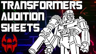 The Original Transformers Audition Sheets Now Online