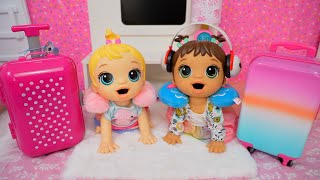 Baby Alive baby dolls Twins packing for vacation Travel Routine