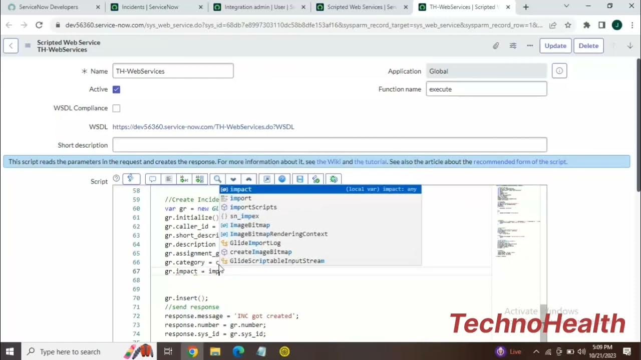 ServiceNow Integration - Day 4 Scripted SOAP Webservices - YouTube
