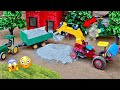 Diy tractor miniature harrow machine science project  water pump