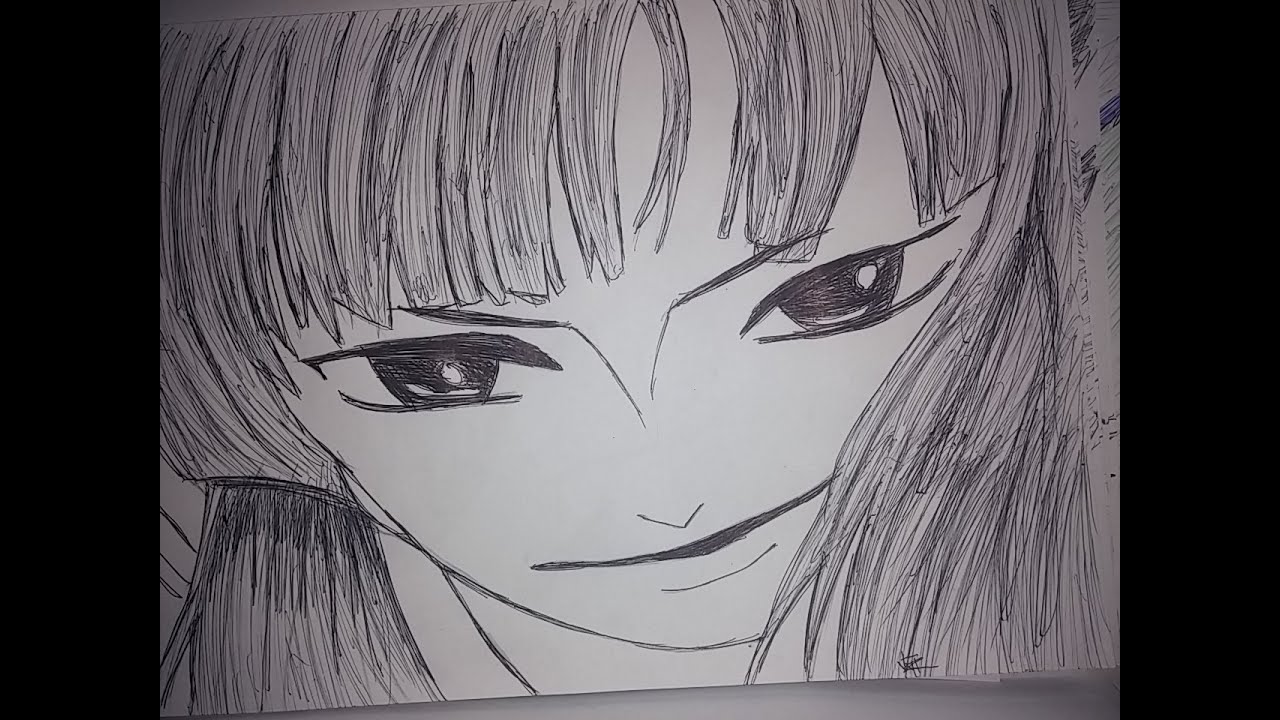 Challenge 100 anime  drawings  in a week with ball pen  