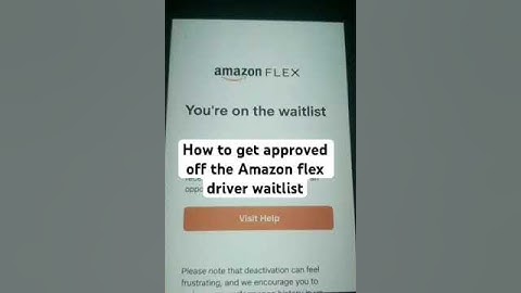 How to get off Amazon flex driver waitlist #amazonflex #amazon #waitlist