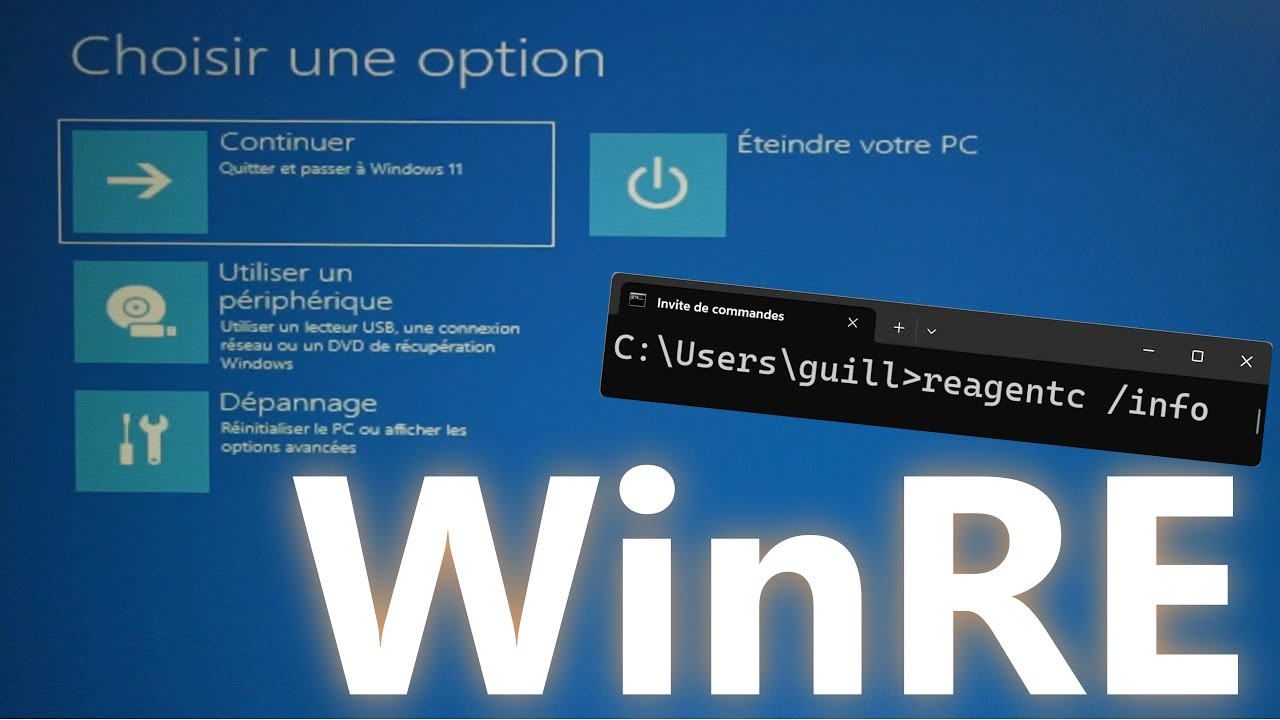 L'environnement de récupération Windows RE 🛠️Réparation ou création pour Windows 10 et 11