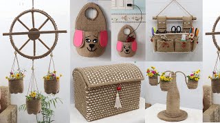 Best Out Of Waste for Space Saving Storage, Jute Recycled Craft Ideas