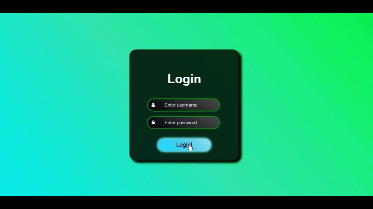 Stylish and Responsive LOGIN Page With Animated moving Background ...
