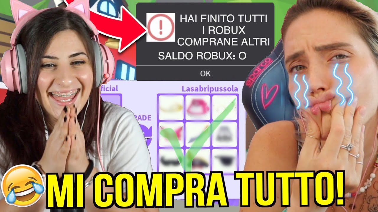LaSABRI mi COMPRA tutto quello che VOGLIO per 24 ore 🥳 Roblox ADOPT ME con @streams24spacex By Francy