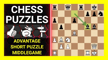 Chess Puzzles to Practice. Themes: Advantage, Short puzzle, Middlegame. Learn Chess