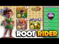 320 with op spam armyroot rider spam with overgrowth spellsth16 attack strategyclash of clans