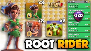 +320 Best Spam RR Attack🔴ROOT RIDER Spam With Overgrowth Spells🔴TH16 Attack Strategy🔴ClashOfClans