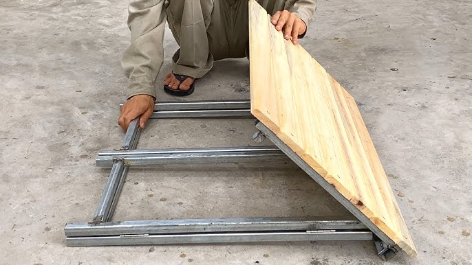 DIY Removable Wood Table Top for a Folding Table – A Great