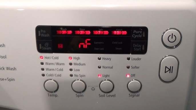 Samsung Washer nF Error Code Diagnostic and Repair - YouTube