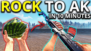 LUCKIEST SOLO DAY EVER MADE ME RICH IN 10 MINUTES. ROCK TO AK - Rust Solo Survival