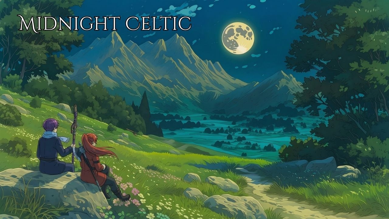【幻想ケルト音楽】月明かりの丘と旅人たちの休息〜夜風が運ぶ遠き山々の記憶〜｜集中・作業用・リラックス・読書