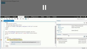 JQuery Tutorial 5 - How to debug JQuery code in Internet Explorer Browser