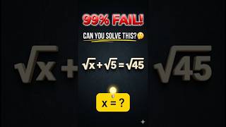 Solve the Surd Equation: √x + √5 = √45 | Step-by-Step Solution🥰#maths #mathproblem #mathstricks