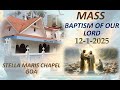 12 January 2025 || LIVE Sunday 8:30AM Mass || Stella Maris Chapel || Miramar - Goa