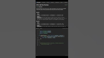 LeetCode 30-Days JavaScript Challenge: Solving "Add Two Promises" (2723) #leetcode #javascript #tech
