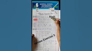 Review Exercise 3 Class 6 Math | #shorts #viral #auuamath