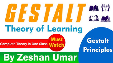 Gestalt theory of Learning | insight learning theory by Zeshan Umar