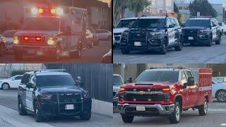 Amr Ambulance 495, Ventura City Fd Squad 3 Responding Ventura City Pd Onscene Footage