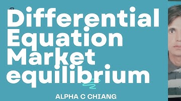 Differential equation 16.5 Market equilibrium