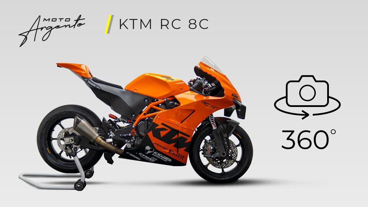 KTM RC 8C - Vista a 360 gradi - Moto Argento.