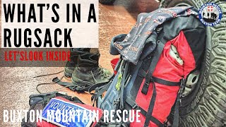 Whats in my rucksack for a day in the hills - Buxton Mountain Rescue team