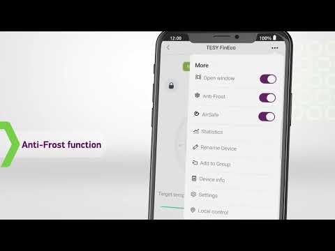 Wi-Fi конвектор TESY CN 051 250, обігрівач 2500 Вт, 28 кв.м, програмується на тиждень, видео 1