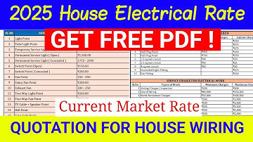 House electrical point rate Free Pdf | Quotation for house electrical wiring point rate | current