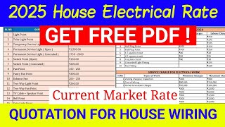 House electrical point rate Free Pdf | Quotation for house electrical wiring point rate | current