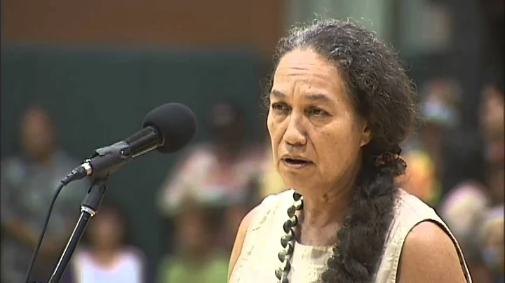 Mililani Trask - Dept. of Interior hearing in Keau...