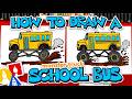 How To Draw A Monster Truck School Bus