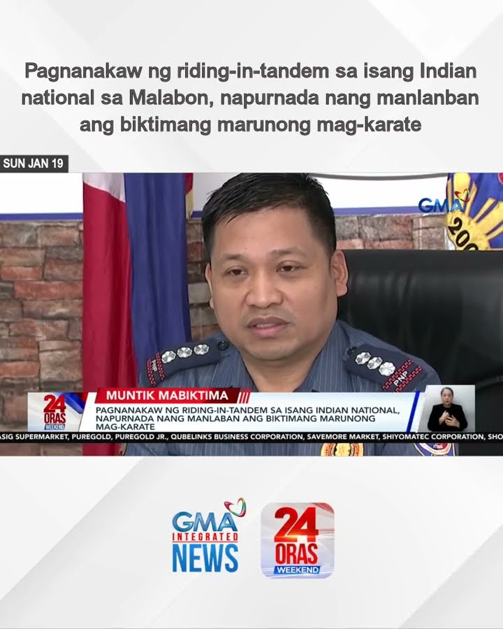 Pagnanakaw ng riding-in-tandem sa isang Indian national sa Malabon, napurnada... | 24 Oras Weekend