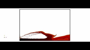 Two dimensional Dam Break - Dummy Boundary Particles, No XSPH