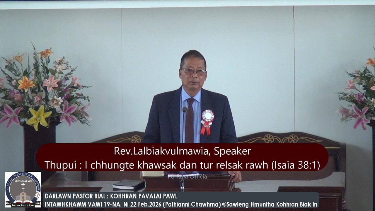 Kohhran Pavalai Pawl Intawhkhawm || Darlawn Pastor Bial. Ni 22.Feb.2026 (Pathianni Chawhma)  ||