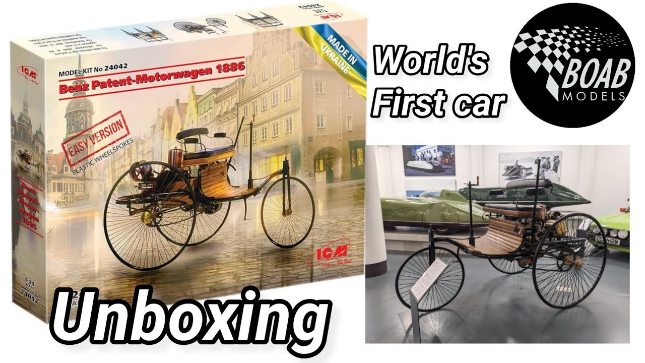 1886 Benz Patent Motorwagen - Unboxing the 1/24 Model kit from ICM - Easy Version