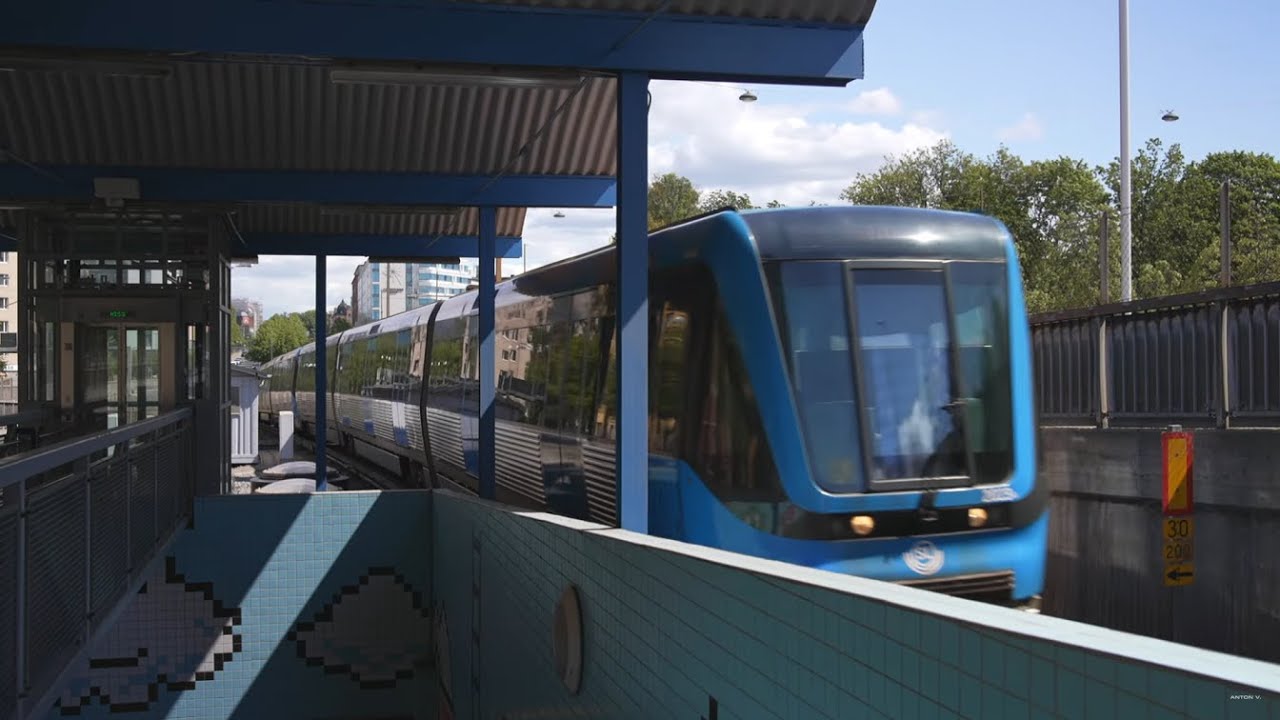 Sweden, Stockholm, Subway ride from Thorildsplan to Åkeshov