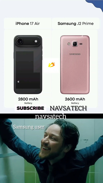 iPhone 17 air vs Samsung J2 prime battery 🔋 comparison 😯🤣 #ytshorts #shorts #navsatech #shortsfeed