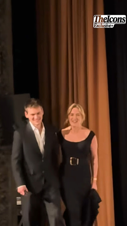 Kate Winslet protected by a high-security detail at the 2025 Golden Globes red carpet #KateWinslet