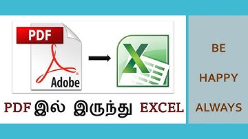 PDF ல் இருந்து Excel - Convert PDF to MS Excel - Analyze the data in PDF using Microsoft Excel